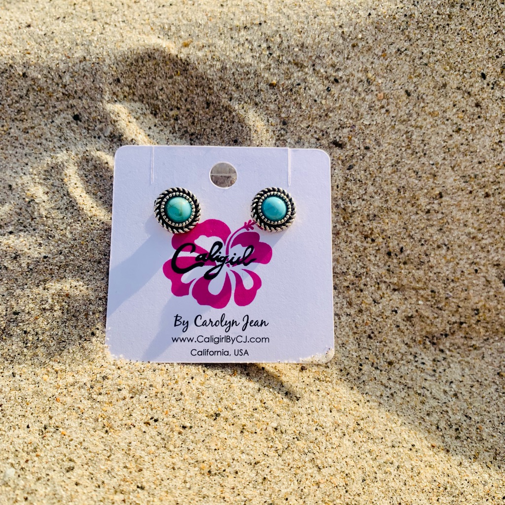 Caligirl Leo Carrillo Earrings Simple And Cute, The Turquoise Just Pops!
